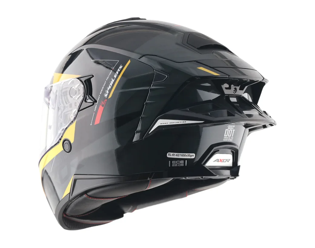 AXOR BRUTALE KRYPTIC - SİYAH SARI KAPALI KASK AXOR BRUTALE KRYPTIC - SİYAH SARI KAPALI KASK