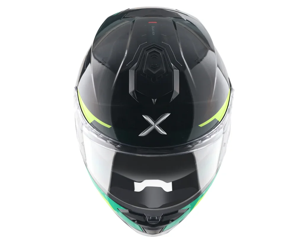 AXOR BRUTALE KRYPTIC - SİYAH YEŞİL KAPALI KASK