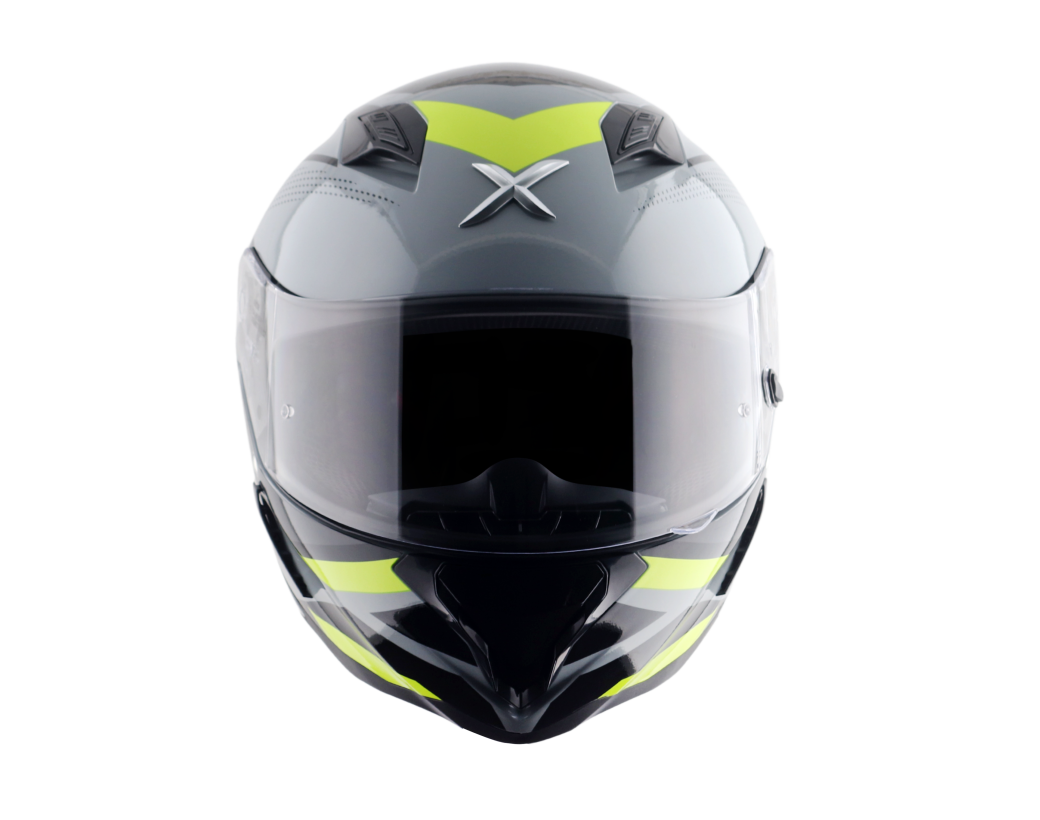 AXOR HUNTER CORNET - SİYAH GRİ SARI FULLFACE KASK