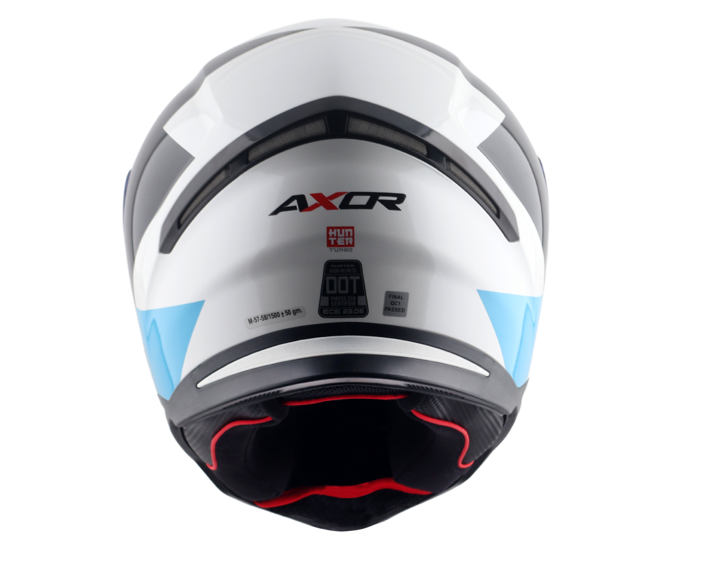 AXOR HUNTER TURBO - BEYAZ KIRMIZI FULLFACE KASK AXOR HUNTER TURBO - BEYAZ KIRMIZI FULLFACE KASK