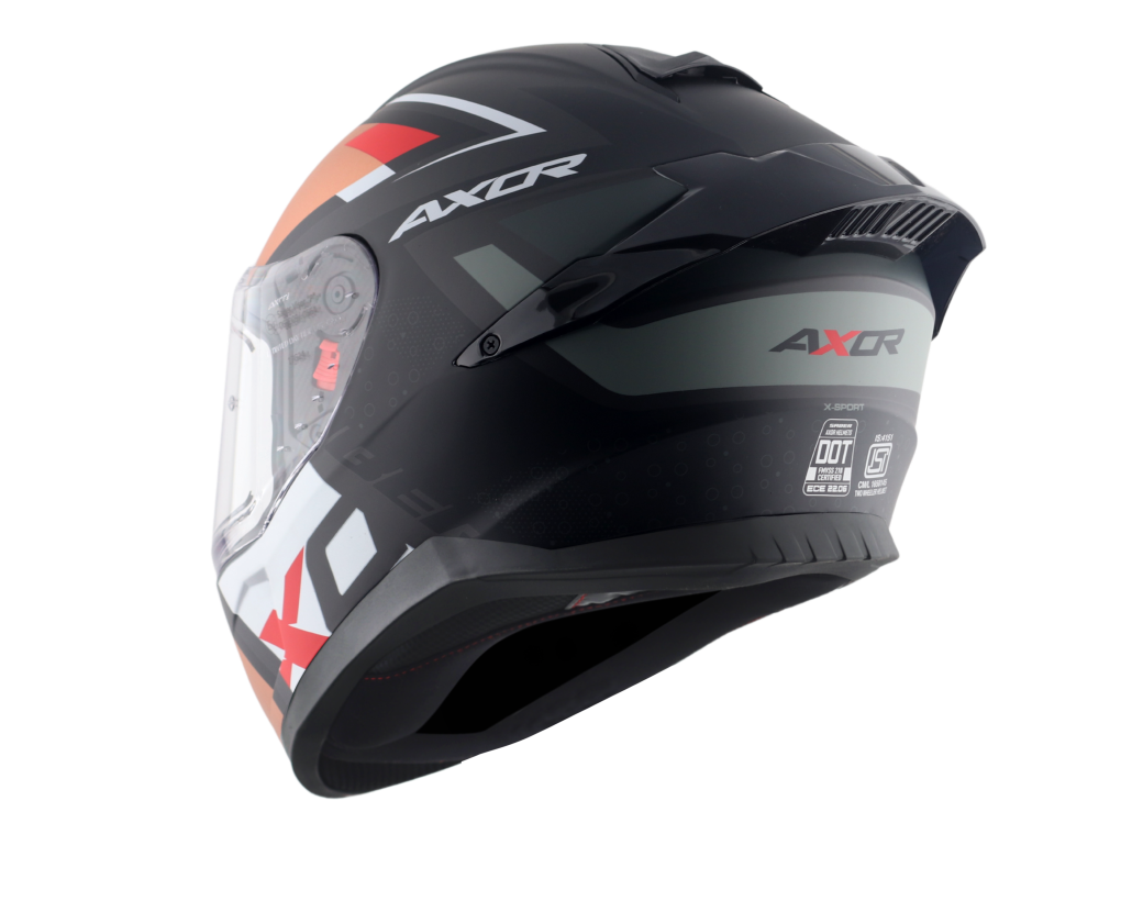 AXOR SABER X SPORTS - TURUNCU SİYAH FULLFACE KASK