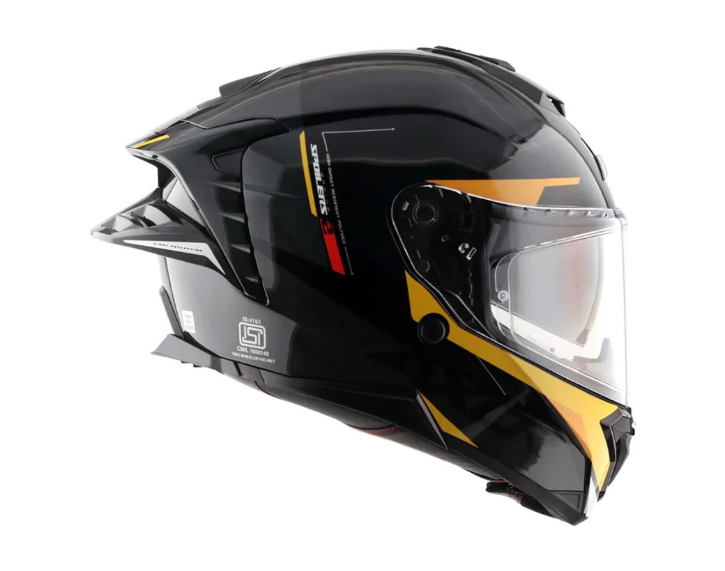 AXOR BRUTALE KRYPTIC - SİYAH SARI KAPALI KASK