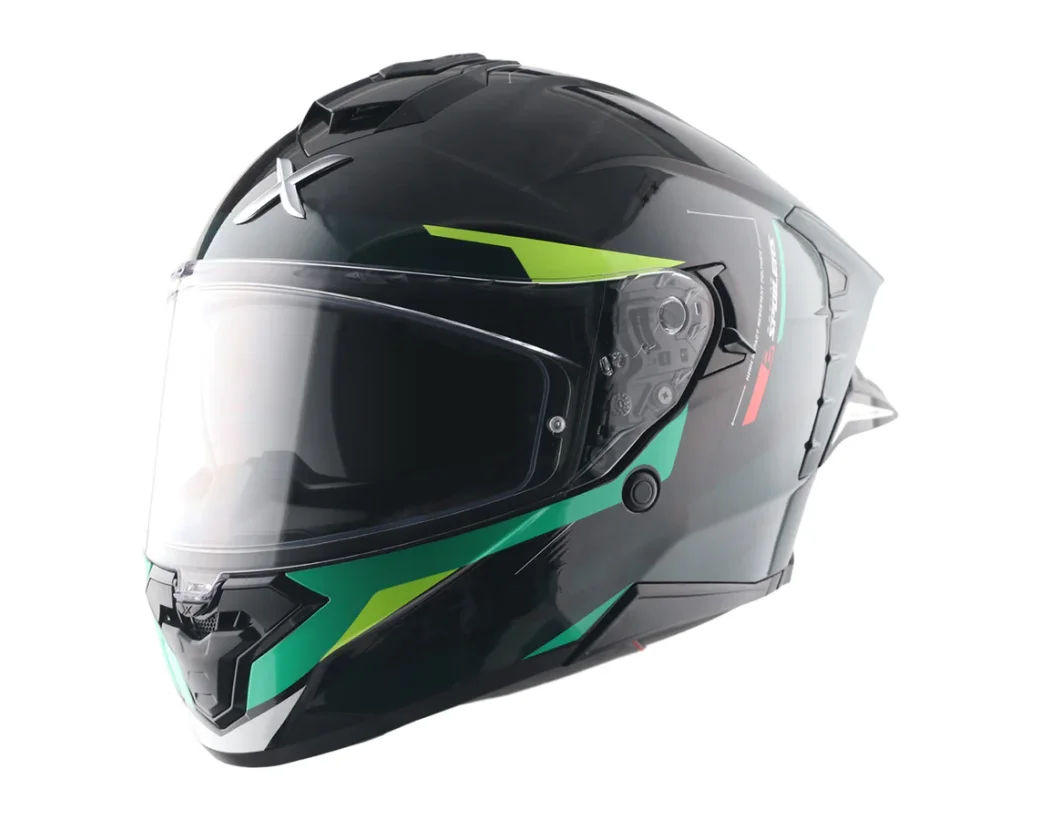 AXOR BRUTALE KRYPTIC - SİYAH YEŞİL KAPALI KASK