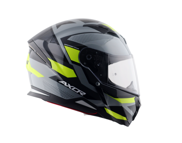 AXOR HUNTER CORNET - SİYAH GRİ SARI FULLFACE KASK