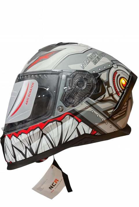 NCR FULLFACE MAT KASK GRİ